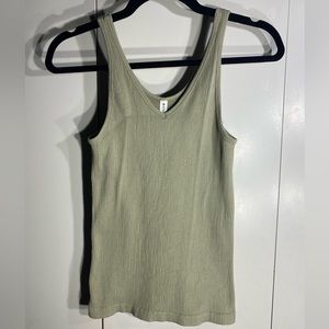Athleta Ribbed Sage Tank Top